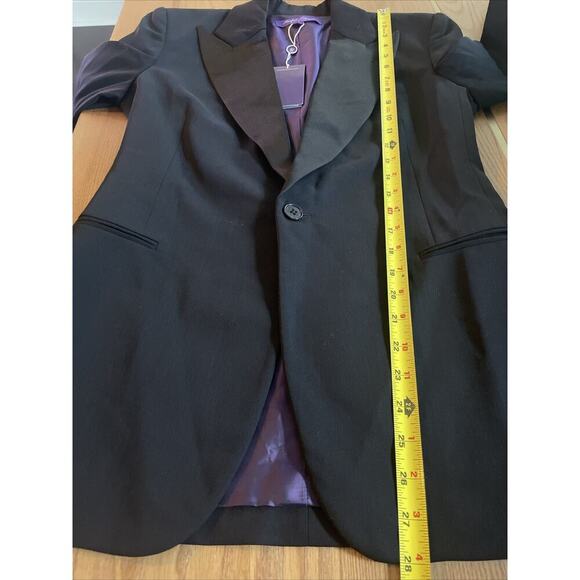 Ralph Lauren Collection Purple Label Truett Wool Gabardine Tuxedo Jacket Blazer - Picture 11 of 13